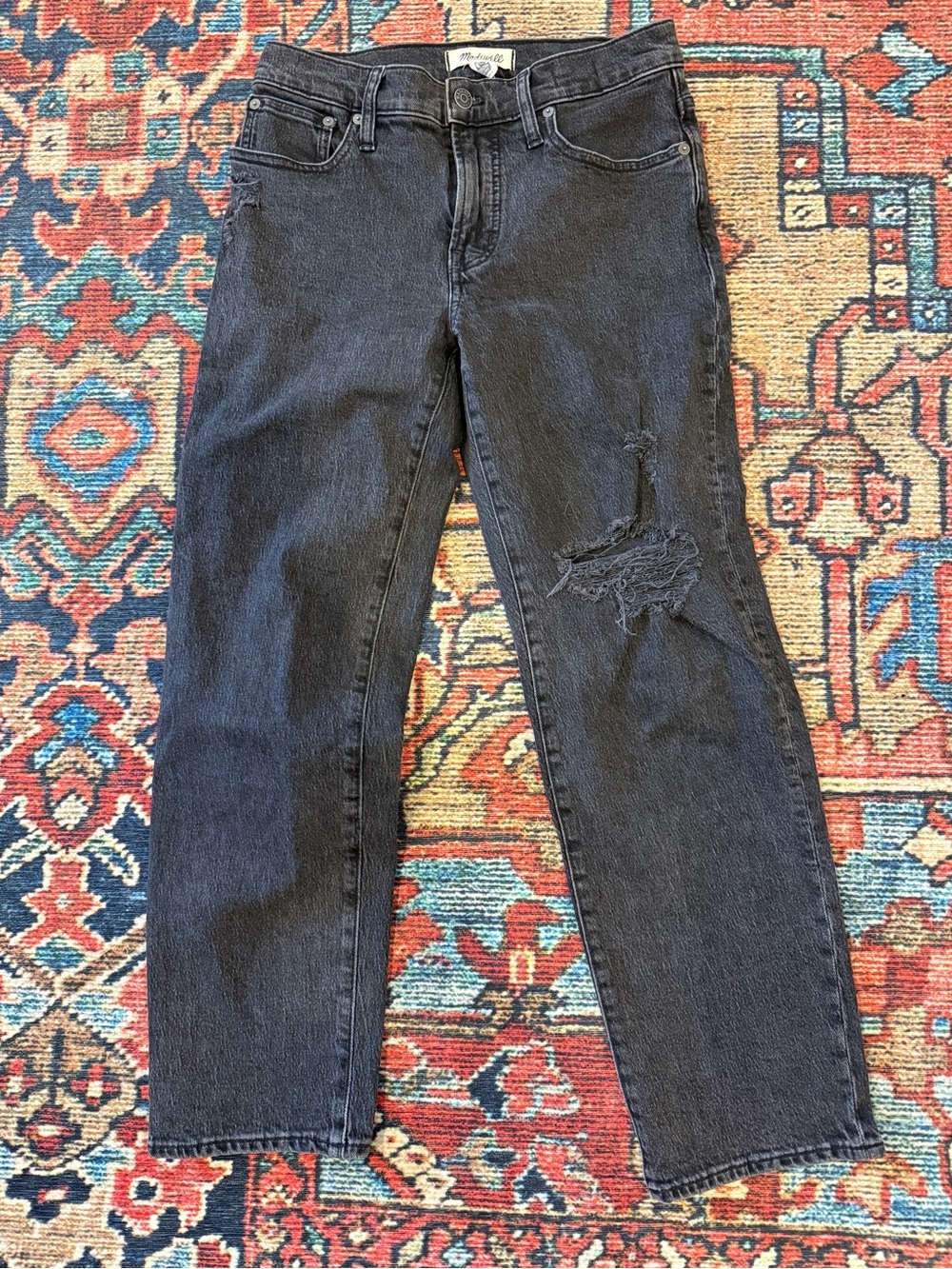 Madewell distressed jeans black